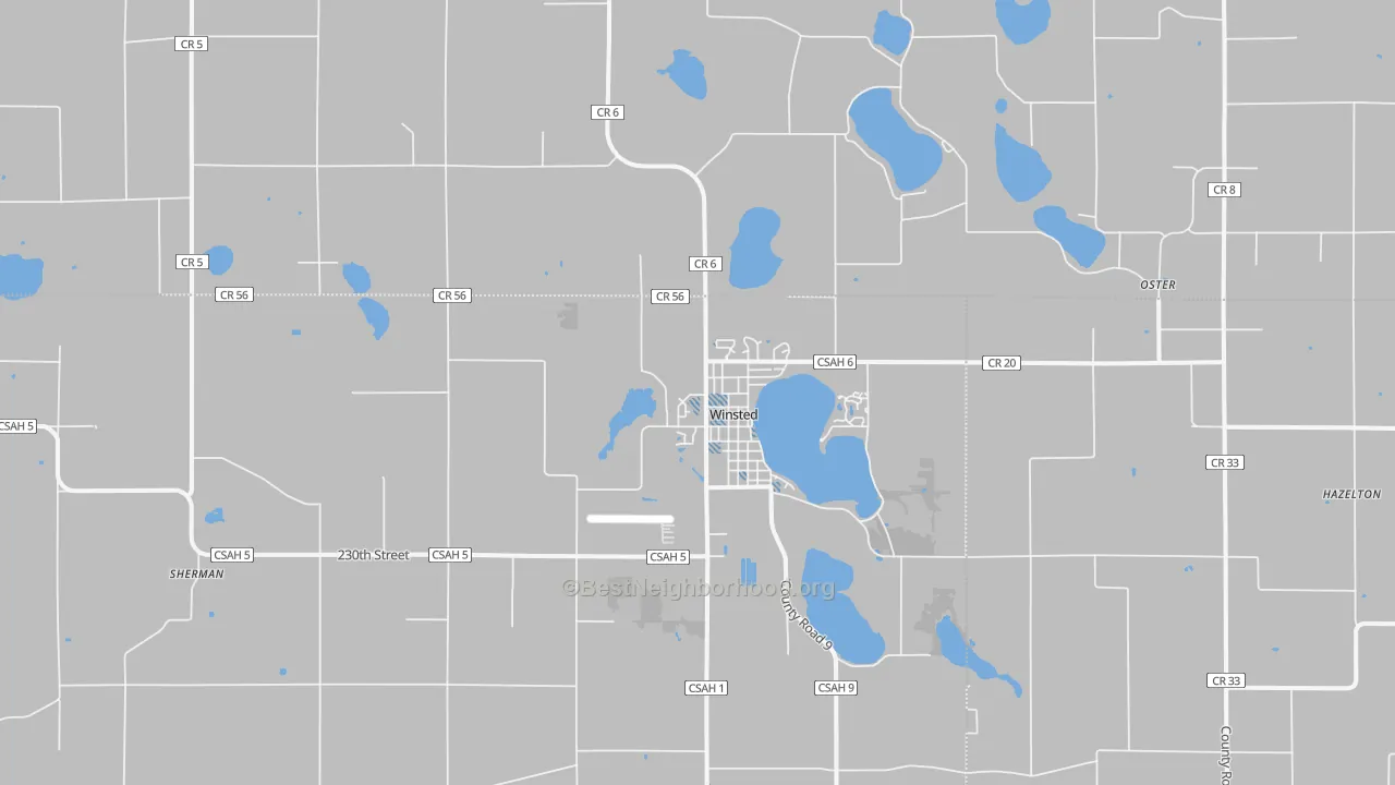 Transit Grade map of Winsted, MN