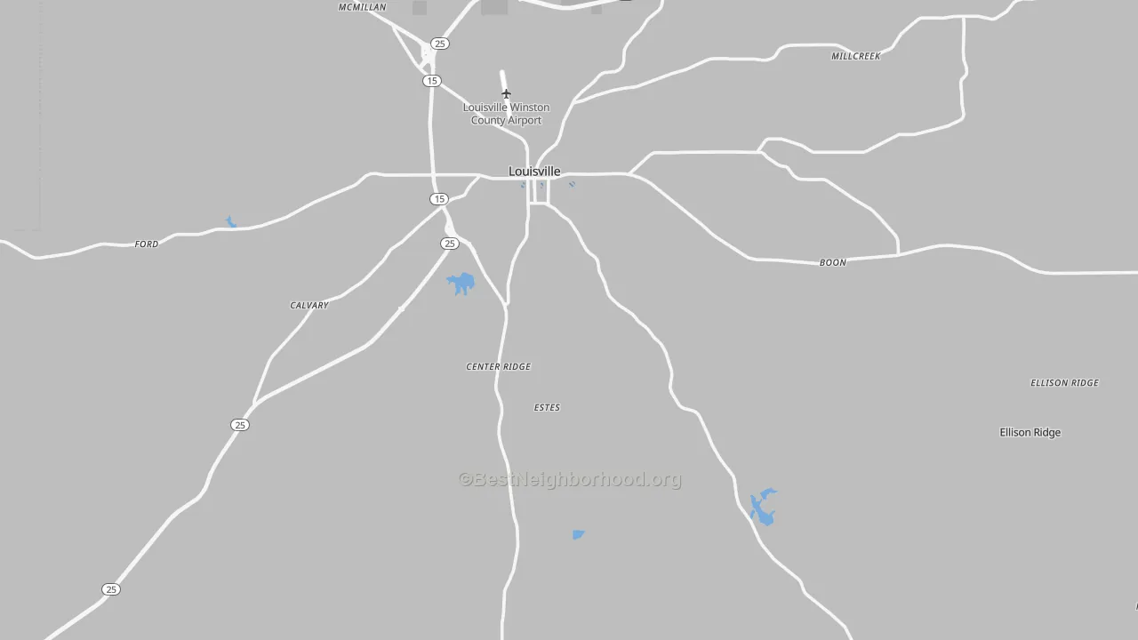 Transit Grade map of Winston County, MS