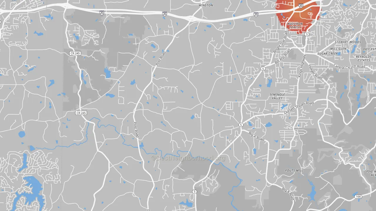 Transit Grade map of Winston, GA