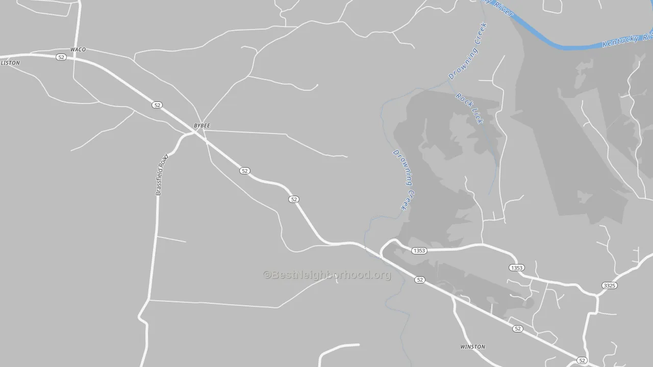 Transit Grade map of Winston, KY