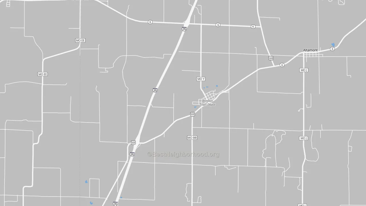 Transit Grade map of Winston, MO