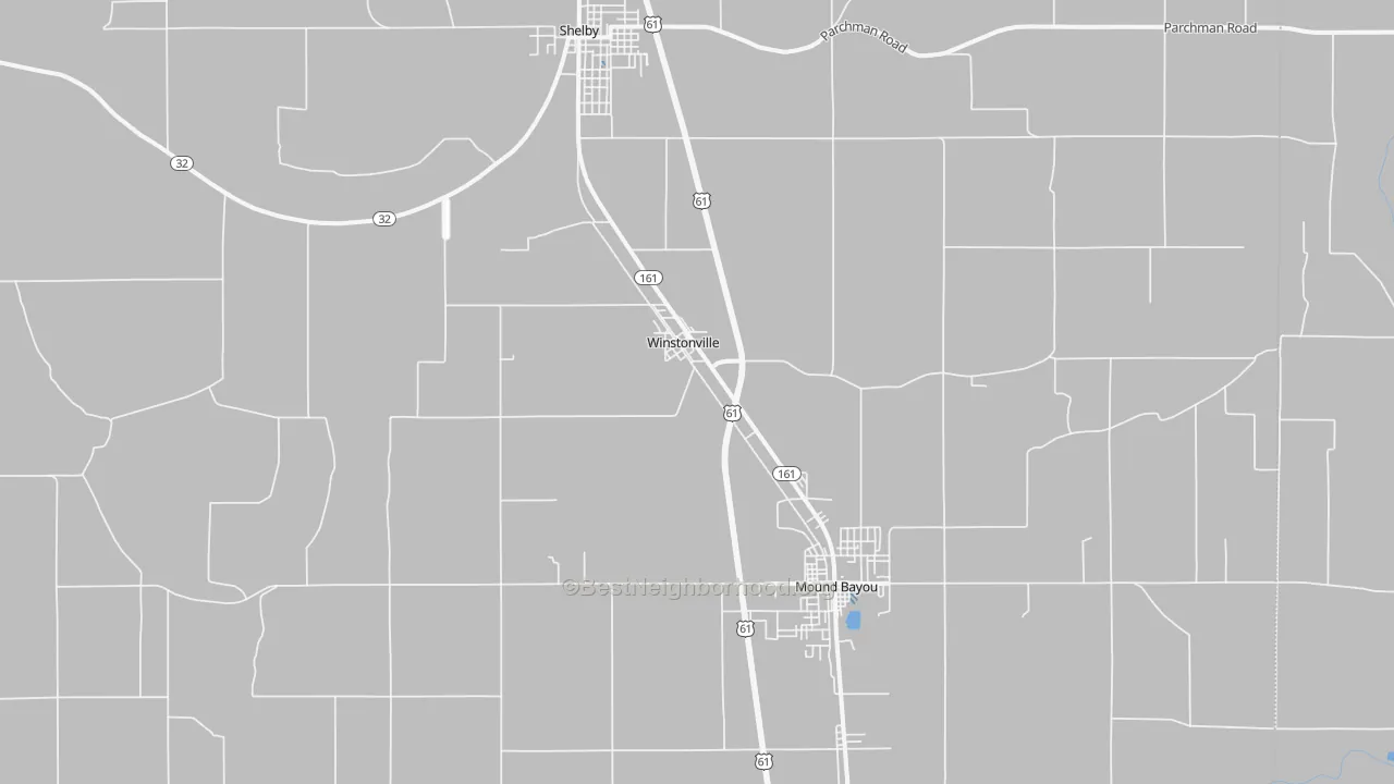 Transit Grade map of Winstonville, MS
