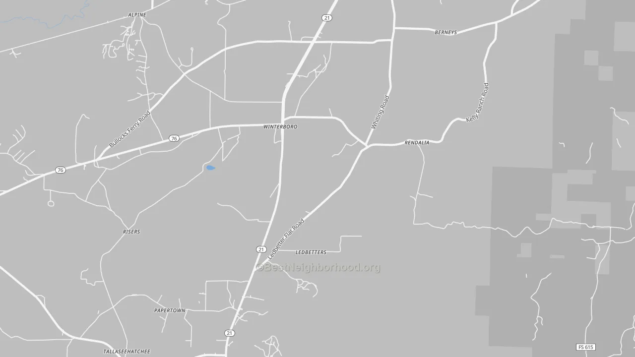 Transit Grade map of Winterboro, AL