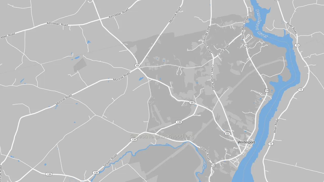 Transit Grade map of Winterport, ME