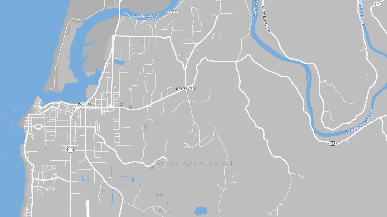 Transit Grade map of Winterville, OR