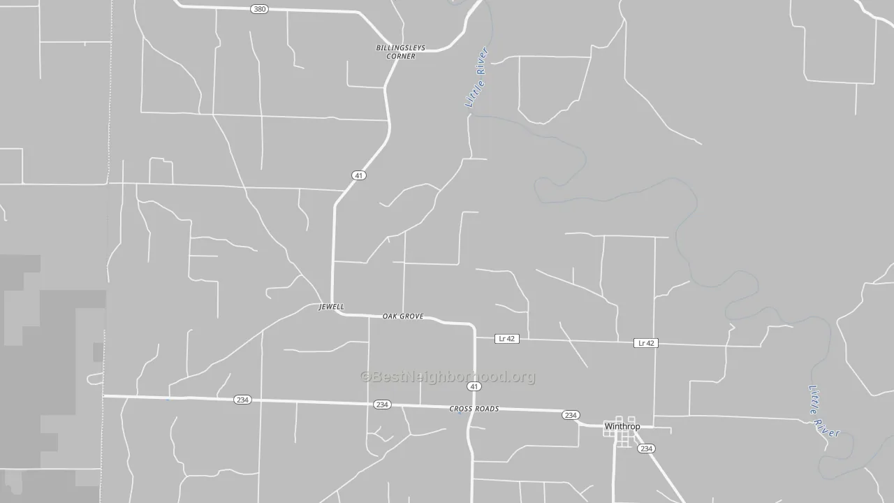 Transit Grade map of Winthrop, AR