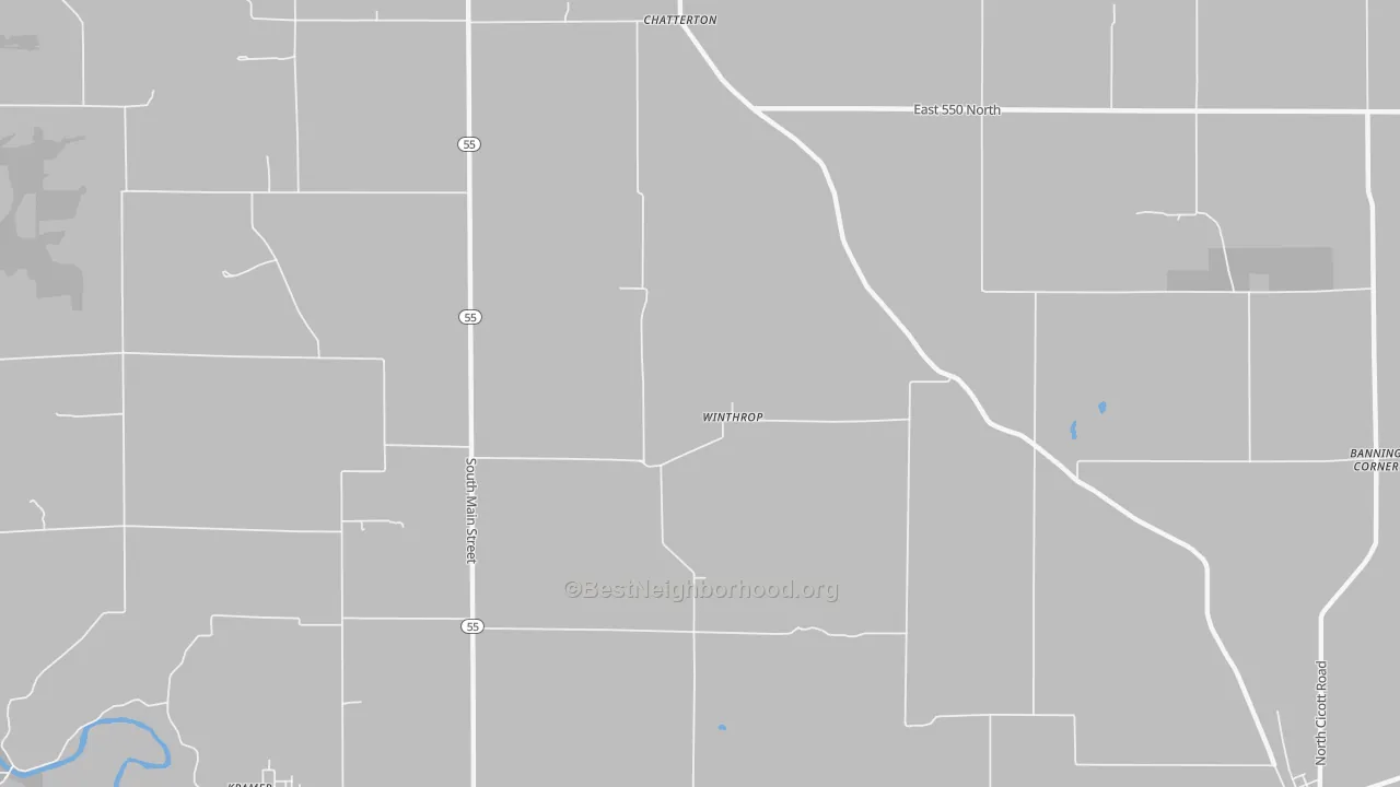 Transit Grade map of Winthrop, IN