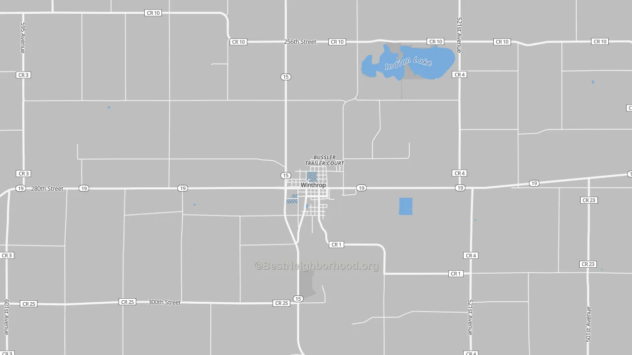 Transit Grade map of Winthrop, MN