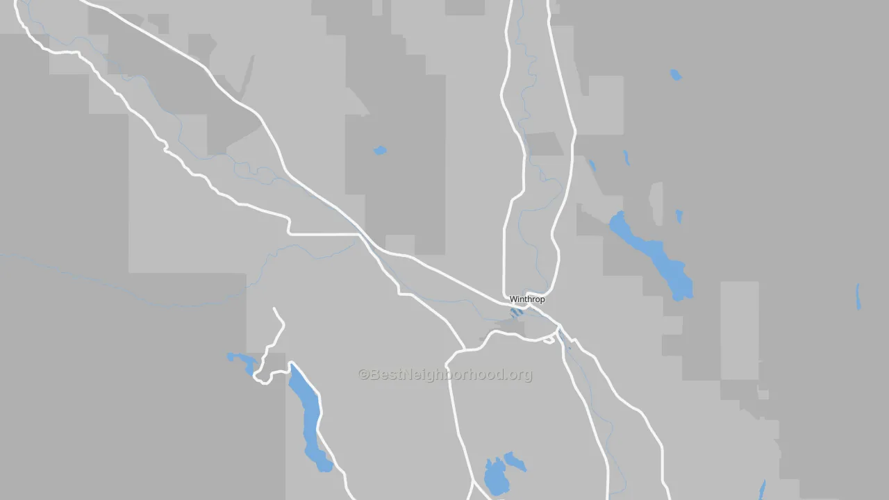 Transit Grade map of Winthrop, WA