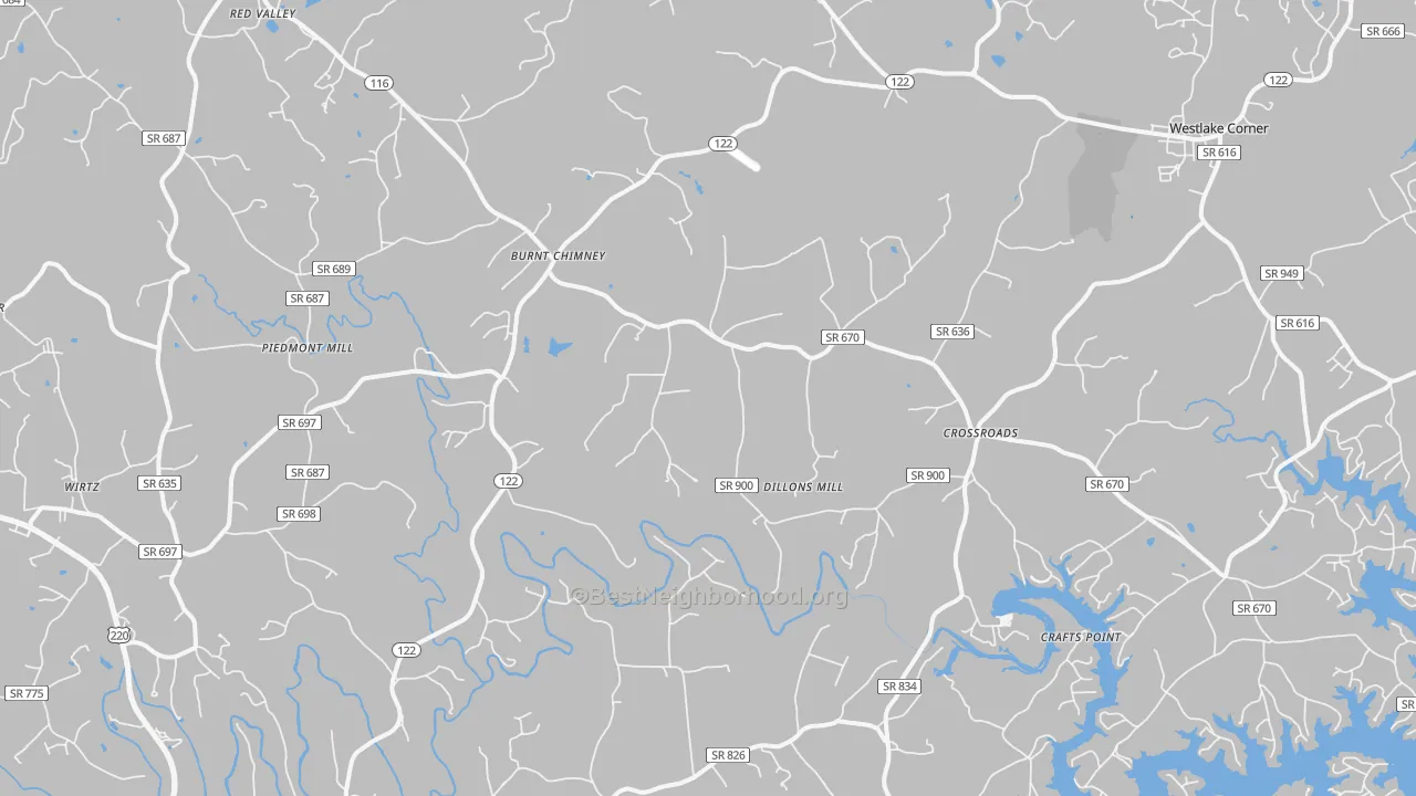 Transit Grade map of Wirtz, VA