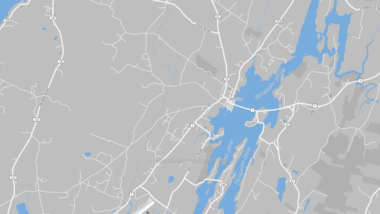 Transit Grade map of Wiscasset, ME