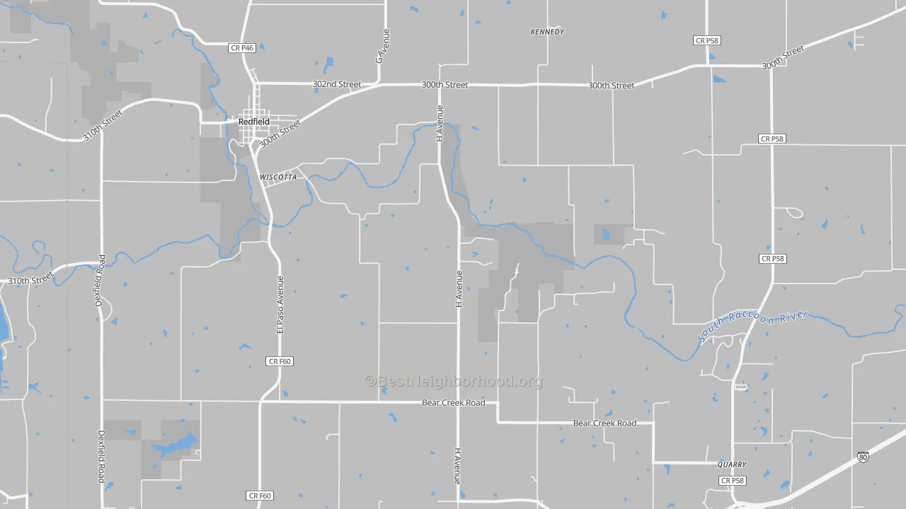 Transit Grade map of Wiscotta, IA