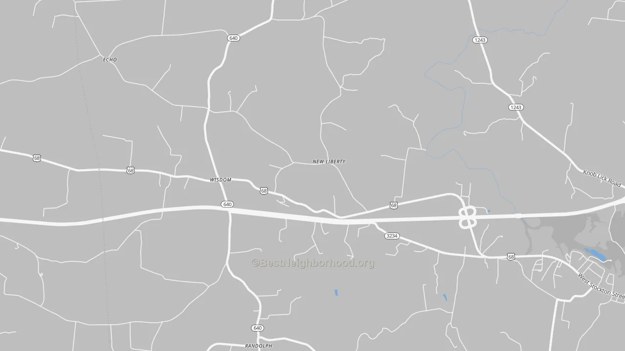 Transit Grade map of Wisdom, KY
