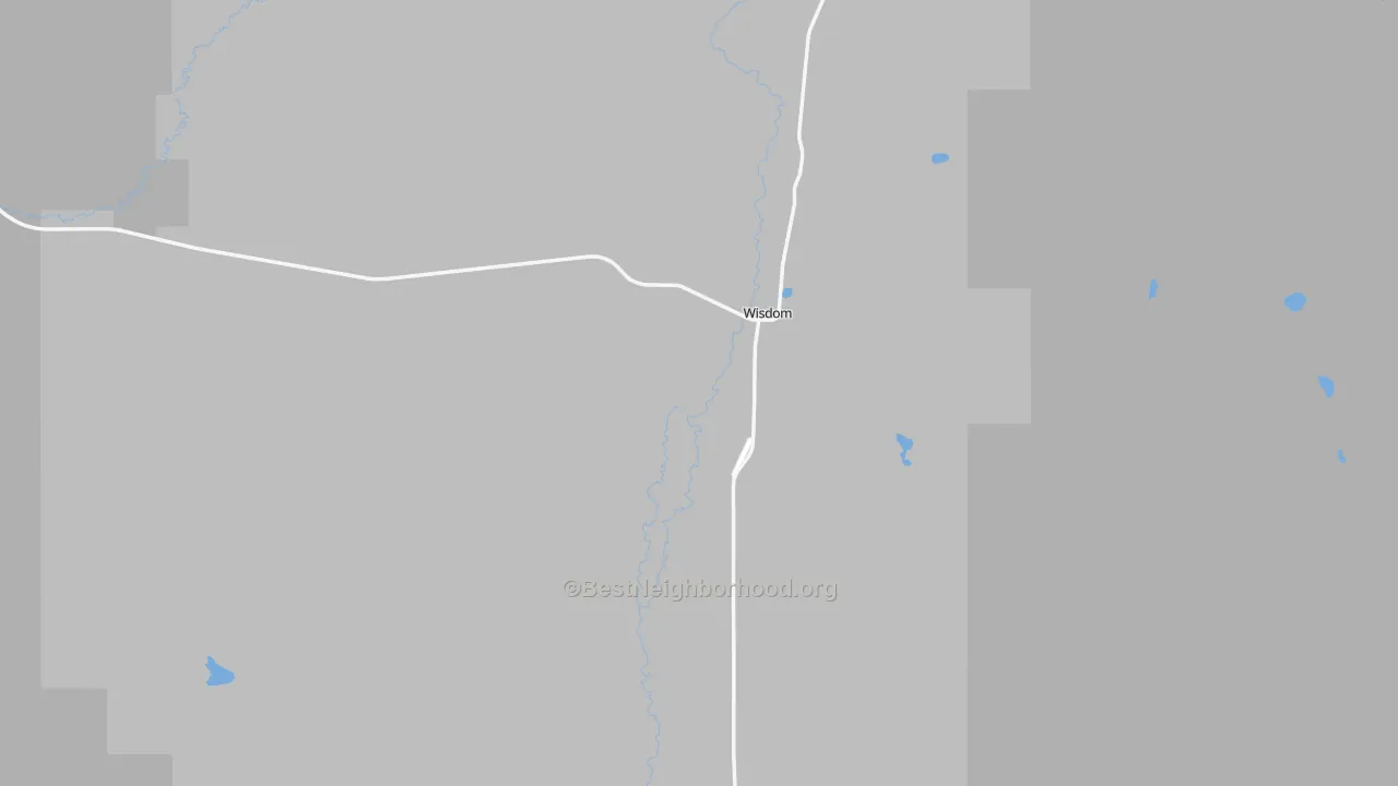 Transit Grade map of Wisdom, MT