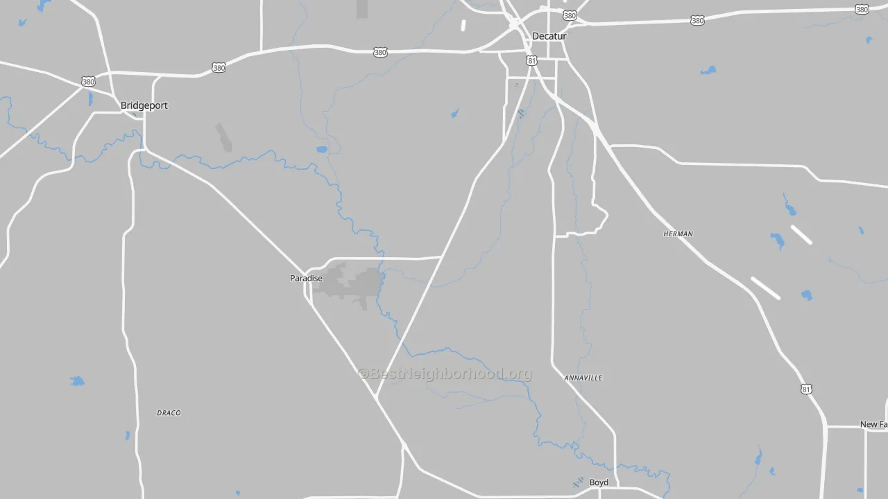 Transit Grade map of Wise County, TX