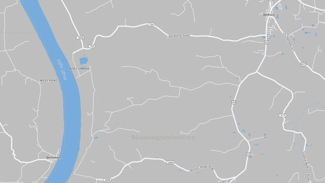 Transit Grade map of Wises Landing, KY