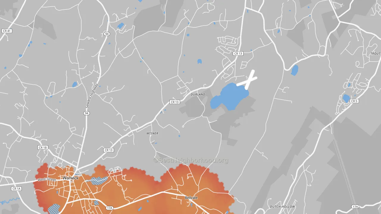 Transit Grade map of Wisner, NY