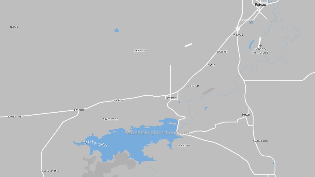Transit Grade map of Wister, OK
