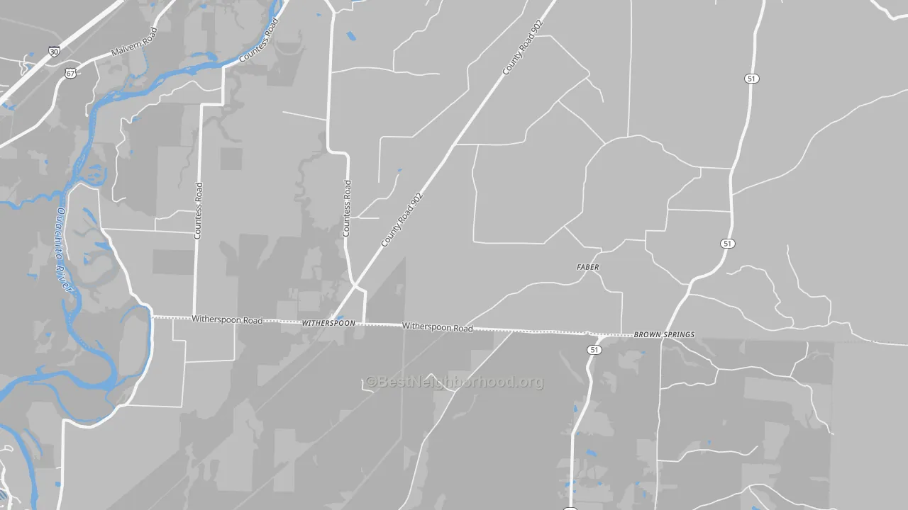 Transit Grade map of Witherspoon, AR