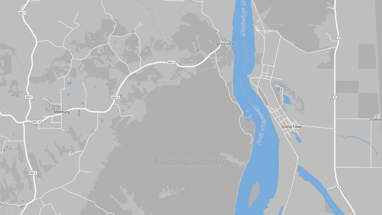 Transit Grade map of Wittenberg, MO