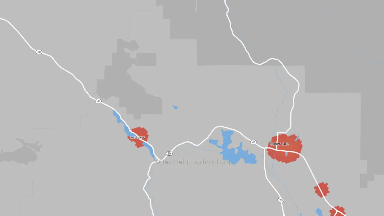 Transit Grade map of Witter Springs, CA