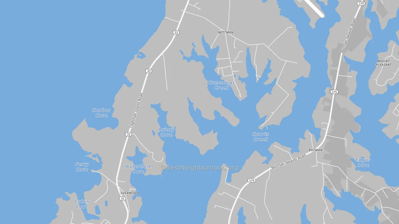 Transit Grade map of Wittman, MD