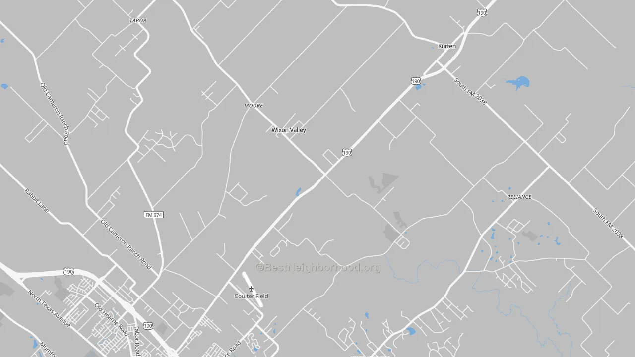 Transit Grade map of Wixon Valley, TX