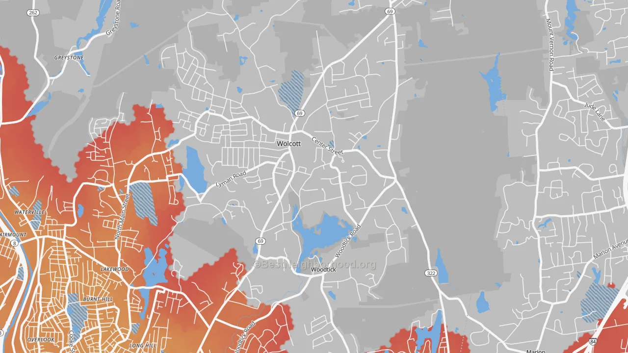 Transit Grade map of Wolcott, CT