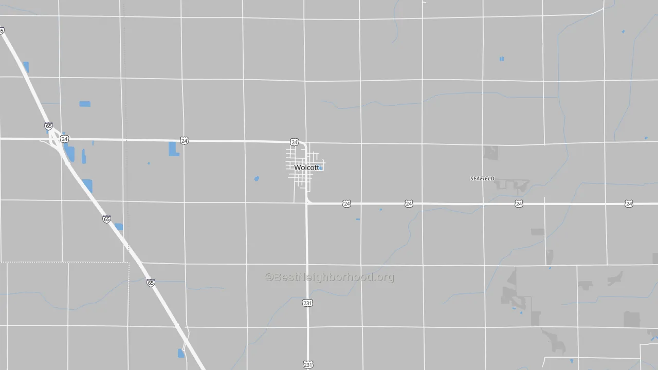 Transit Grade map of Wolcott, IN