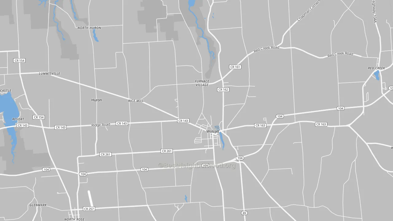 Transit Grade map of Wolcott, NY