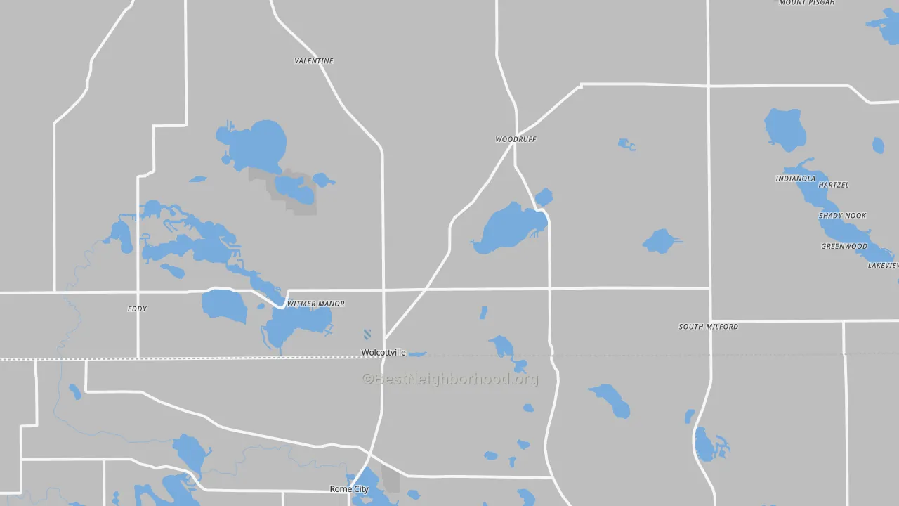 Transit Grade map of Wolcottville, IN