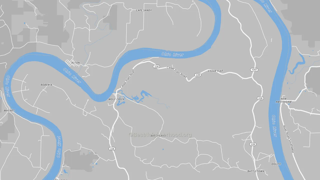 Transit Grade map of Wolf Creek, KY