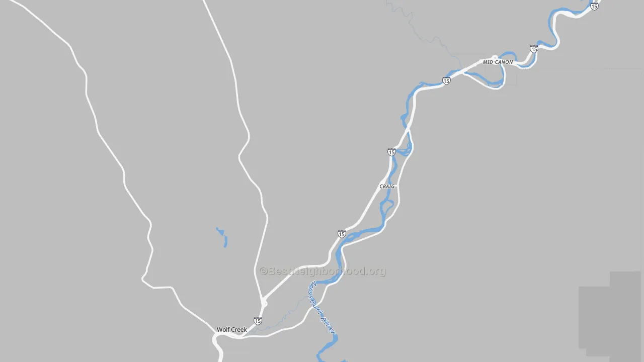 Transit Grade map of Wolf Creek, MT