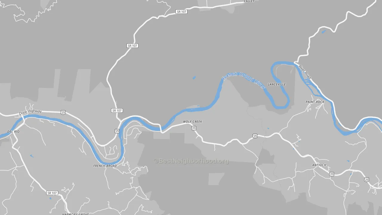 Transit Grade map of Wolf Creek, TN