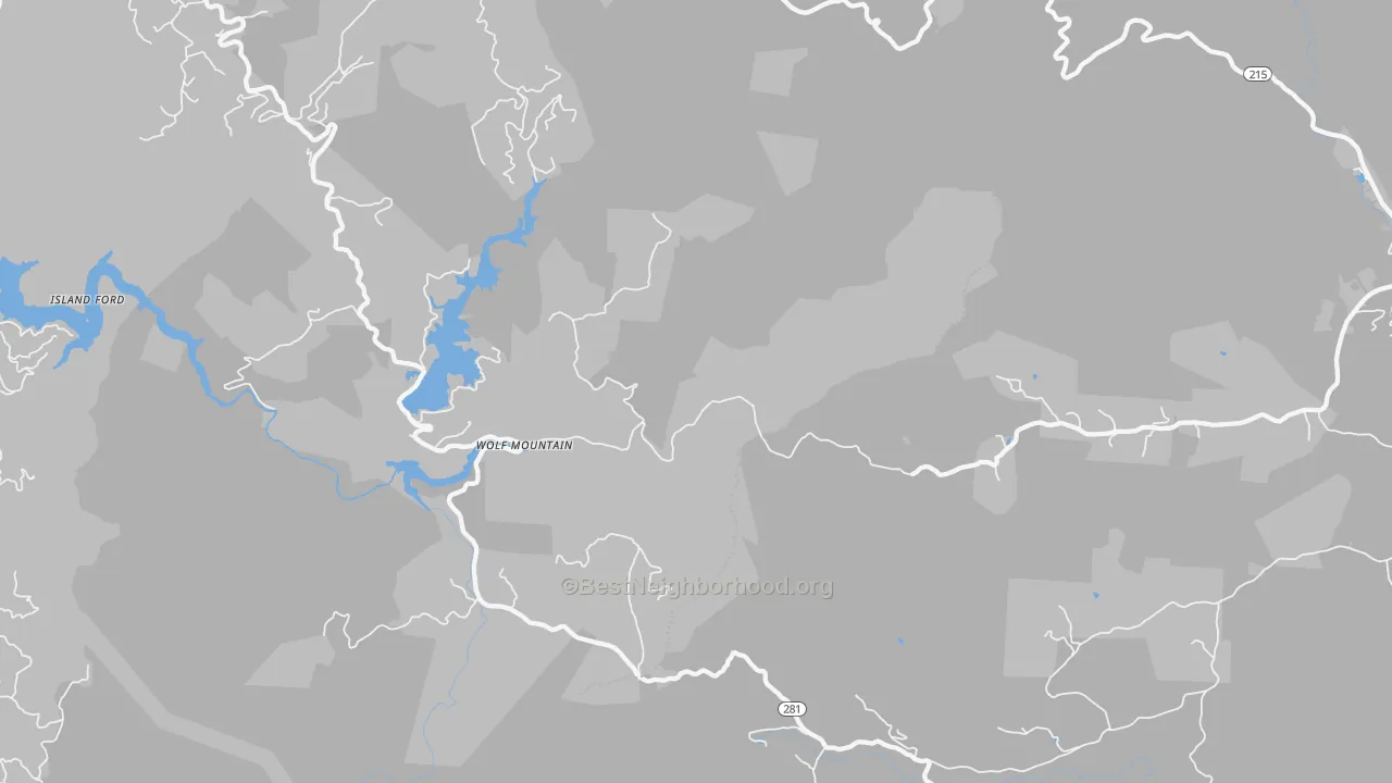 Transit Grade map of Wolf Mountain, NC