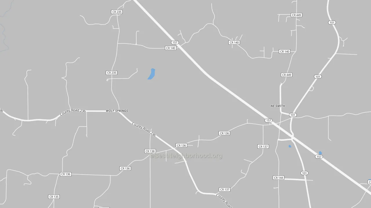 Transit Grade map of Wolf Springs, AL