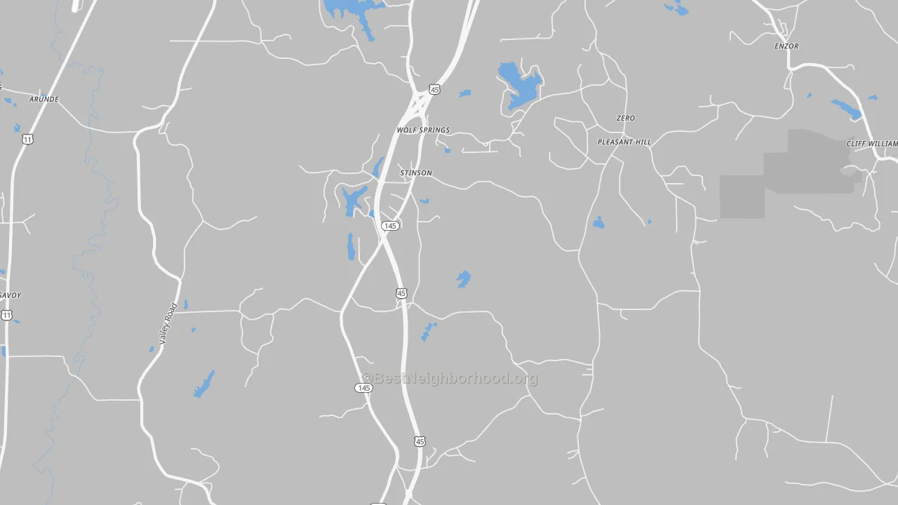 Transit Grade map of Wolf Springs, MS