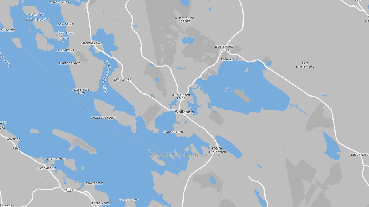 Transit Grade map of Wolfeboro Falls, NH