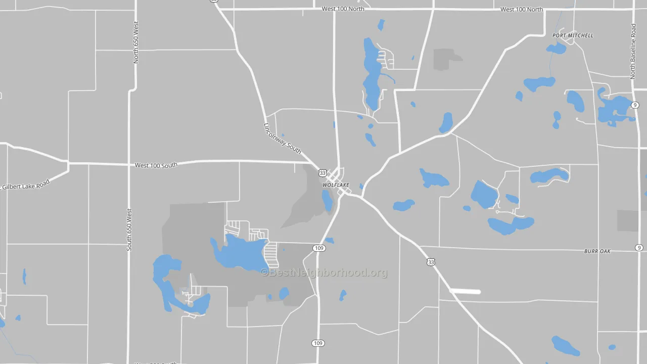 Transit Grade map of Wolflake, IN