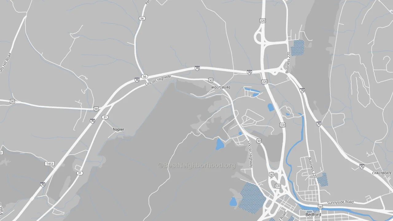 Transit Grade map of Wolfsburg, PA