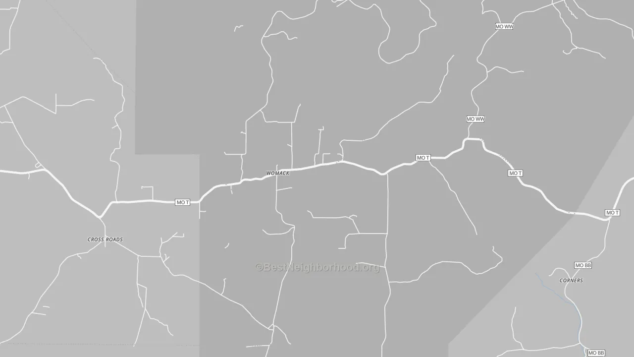 Transit Grade map of Womack, MO