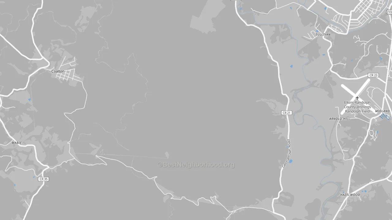 Transit Grade map of Womelsdorf, WV