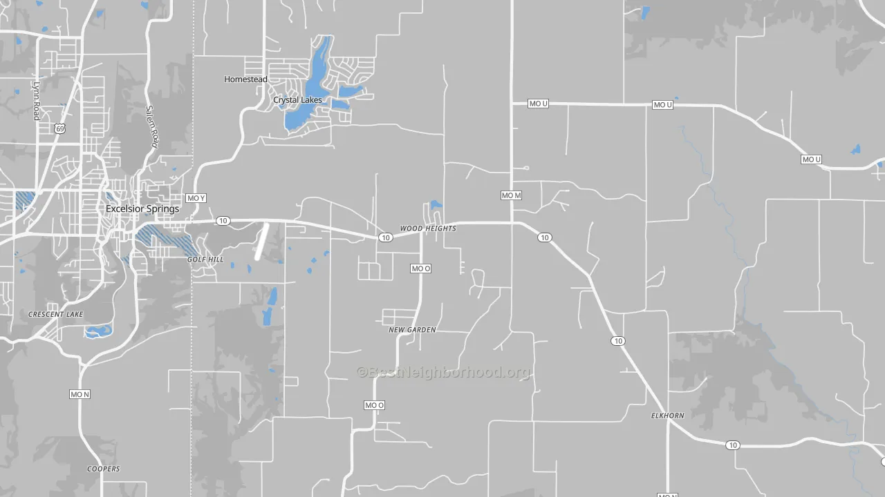 Transit Grade map of Wood Heights, MO