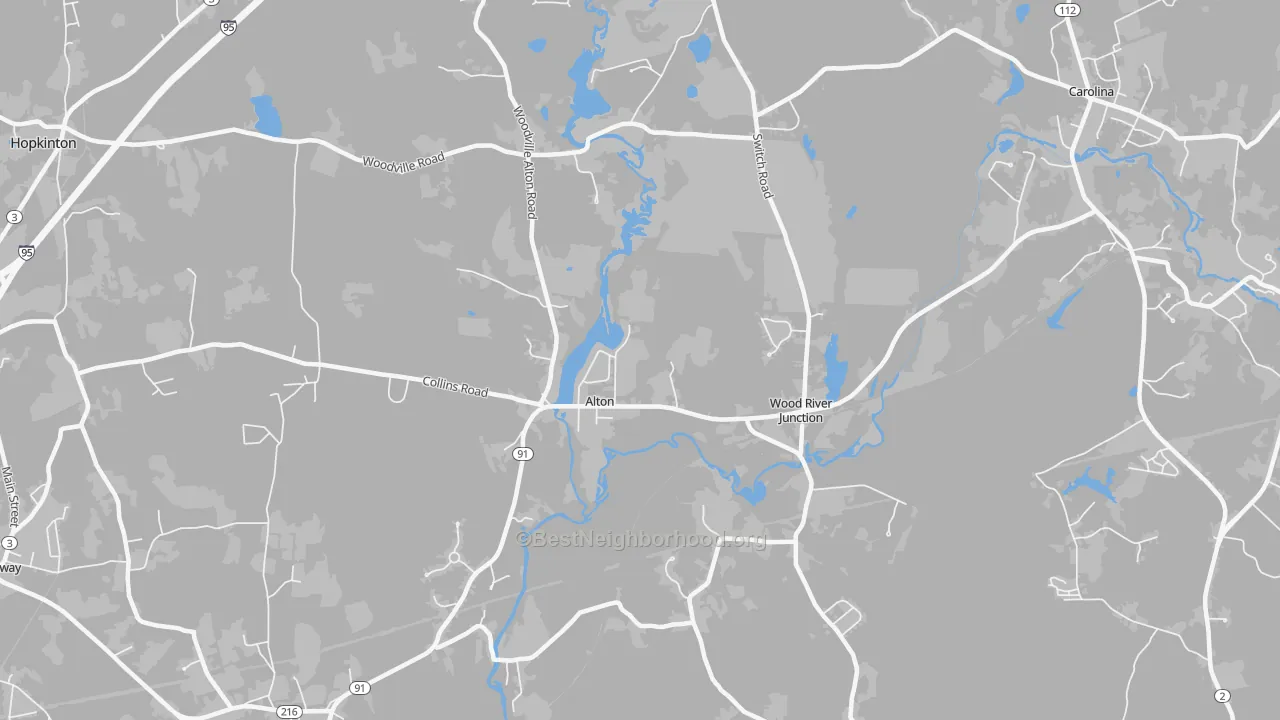 Transit Grade map of Wood River Junction, RI