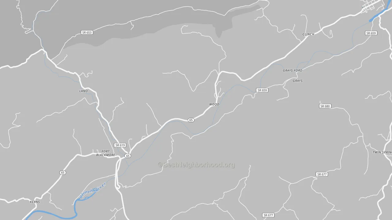 Transit Grade map of Wood, VA