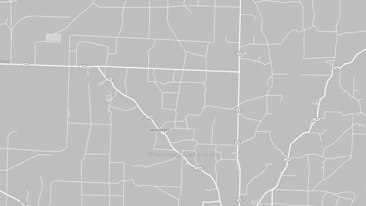 Transit Grade map of Woodberry, AR