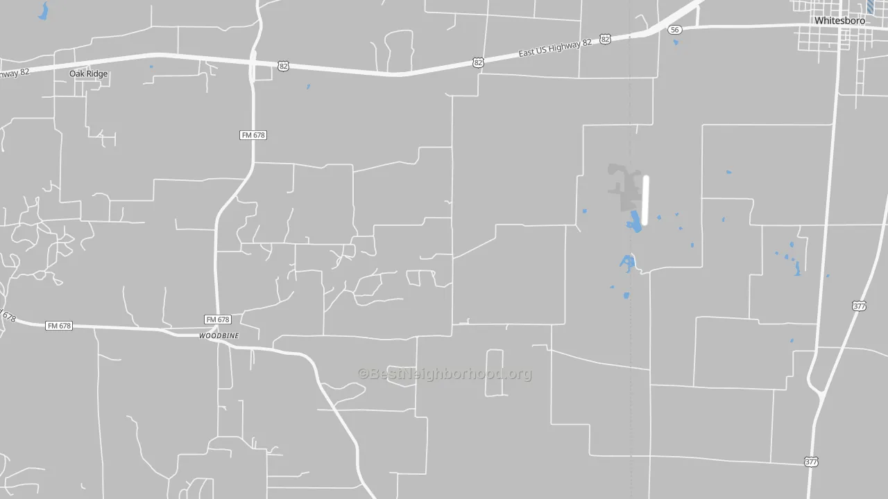 Transit Grade map of Woodbine, TX