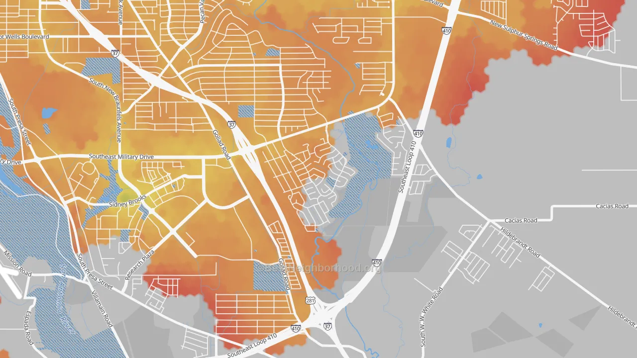 Transit Grade map of Woodbridge at Monte Viejo, San Antonio, TX
