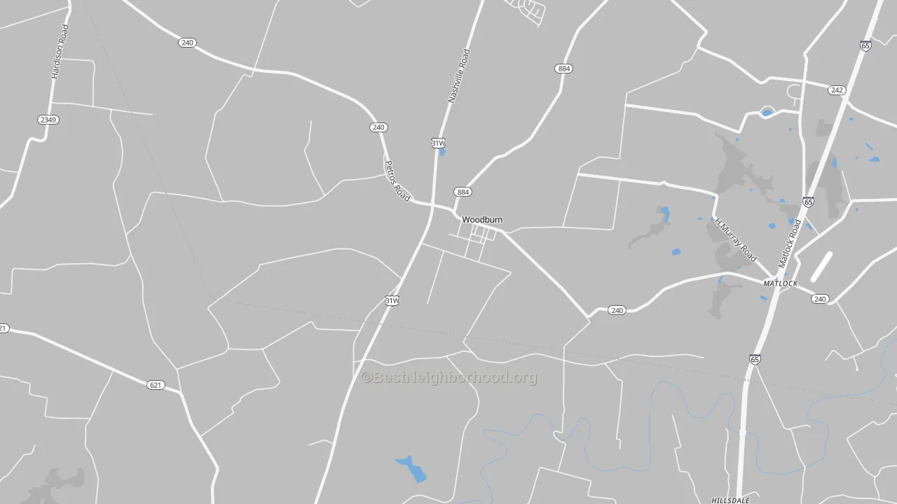 Transit Grade map of Woodburn, KY