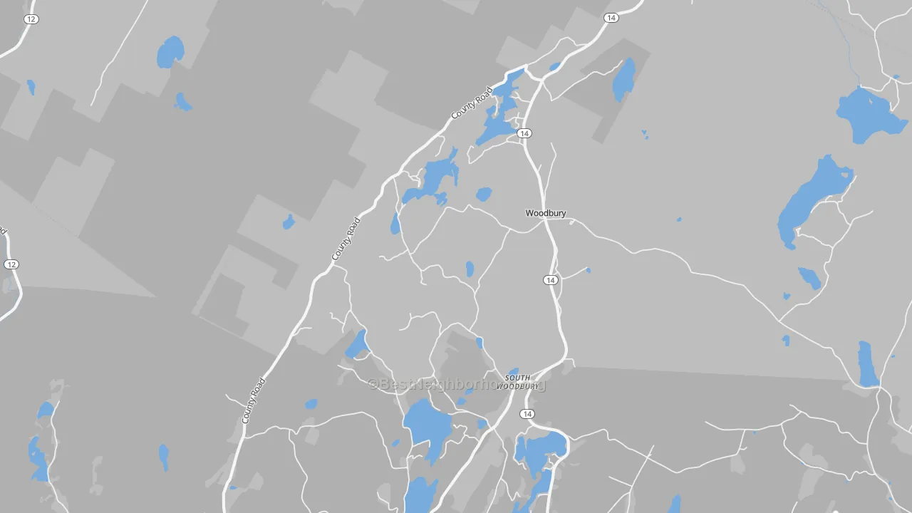 Transit Grade map of Woodbury, VT